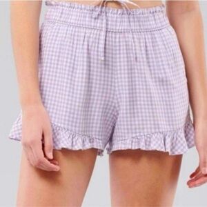 Purple ultra high rise boxer Gingham shorts size small